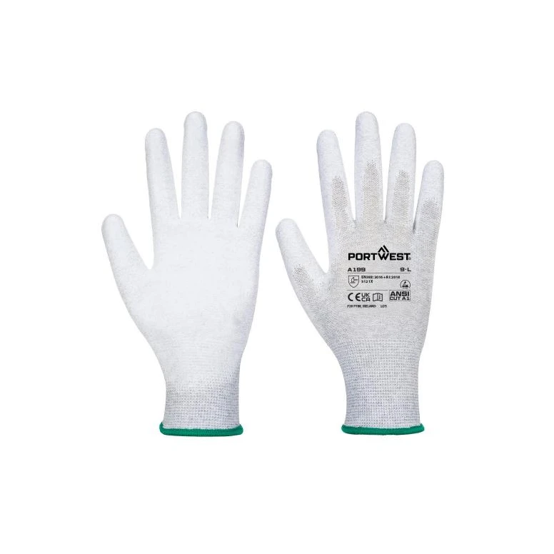 12 Piezas - Guantes de Trabajo Portwest AB199 Antiestatico Recubiertos de PU