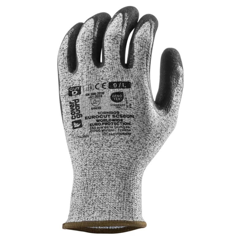 10 pares - Guantes de trabajo Coverguard de nitrilo Eurocut 1CRNB Anticorte