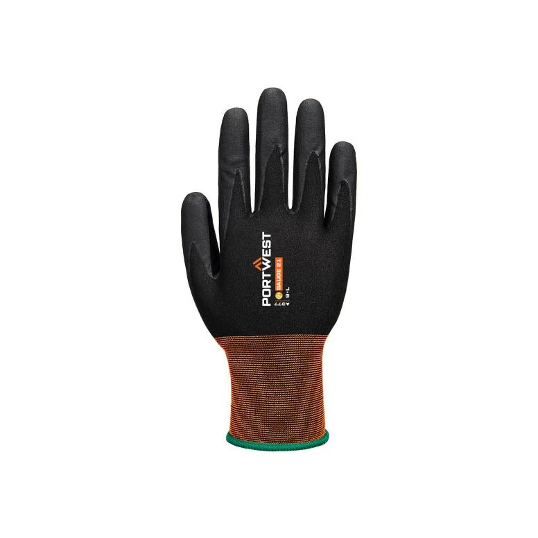 12 Piezas - Guantes de Trabajo Portwest A377 Transpirables Anticalor Recubiertos de Nitrilo