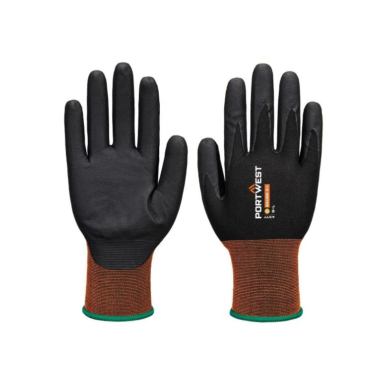 12 Piezas - Guantes de Trabajo Portwest A377 Transpirables Anticalor Recubiertos de Nitrilo