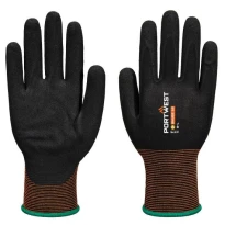 12 Piezas - Guantes de Trabajo Portwest A373 Transpirables Anticalor Recubiertos de latex arenado