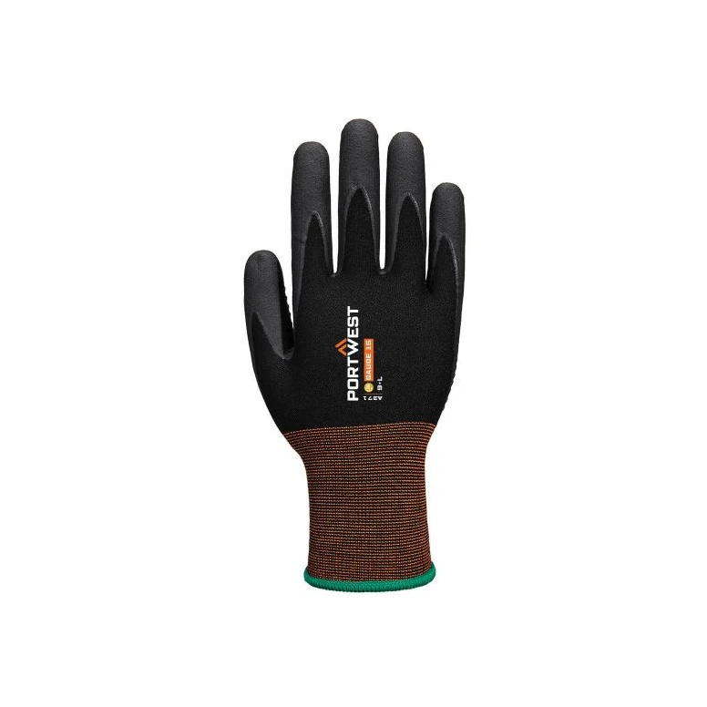 12 Piezas - Guantes de Trabajo Portwest A371 Transpirables Anticalor Recubiertos de Nitrilo