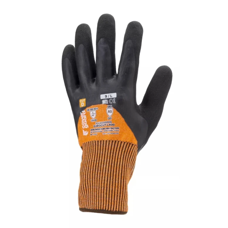 5 Pares - Guantes de Trabajo Coverguard de Látex Eurocut 1CUXD0P Riesgos Mecánicos