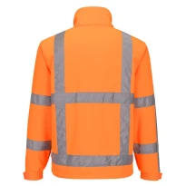 Chaqueta de trabajo Portwest R462 Softshell de alta visibilidad, impermeable, elástica y multibolsillos 2