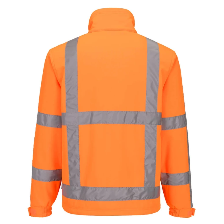 Chaqueta de trabajo Portwest R462 Softshell de alta visibilidad, impermeable, elástica y multibolsillos