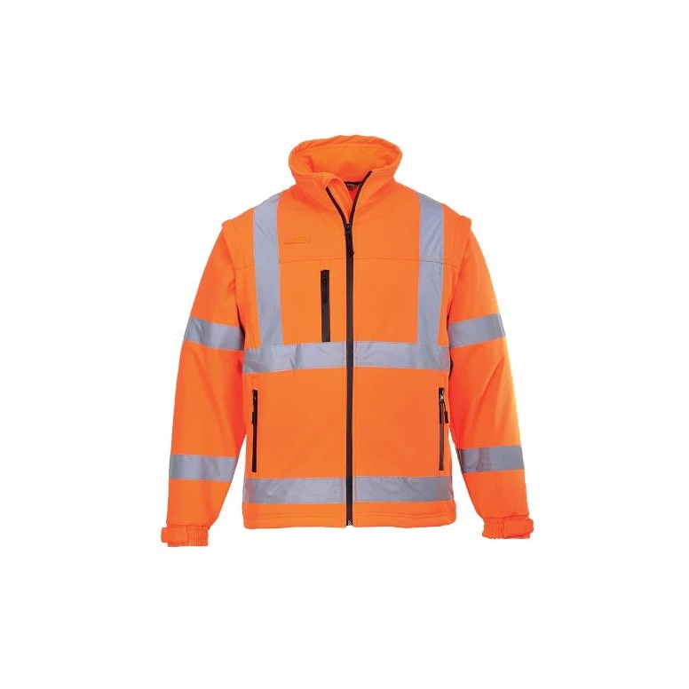 Chaqueta de Trabajo Portwest Alta Visibilidad S428 Multibolsillos 2 EN 1 Impermeable Stretch