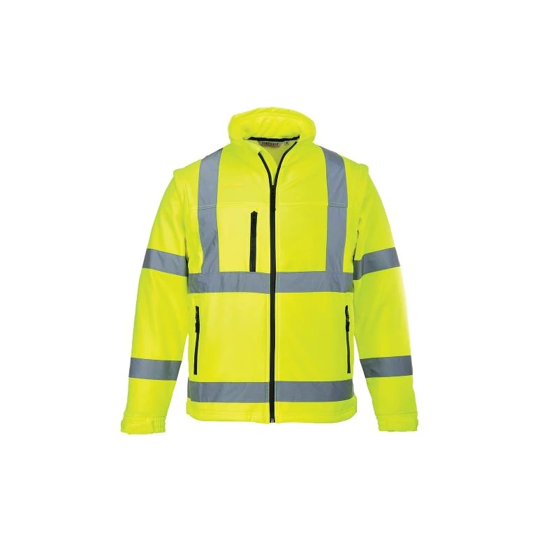 Chaqueta de Trabajo Portwest Alta Visibilidad S428 Multibolsillos 2 EN 1 Impermeable Stretch