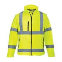 Chaqueta de Trabajo Portwest Alta Visibilidad S428 Multibolsillos 2 EN 1 Impermeable Stretch