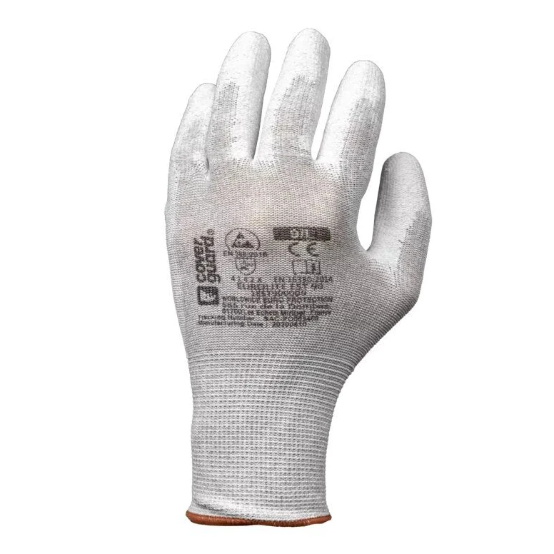 10 Pares - Guantes de Trabajo Coverguard de Poliuretano Eurolite 1EST900 Riesgos Mecánicos