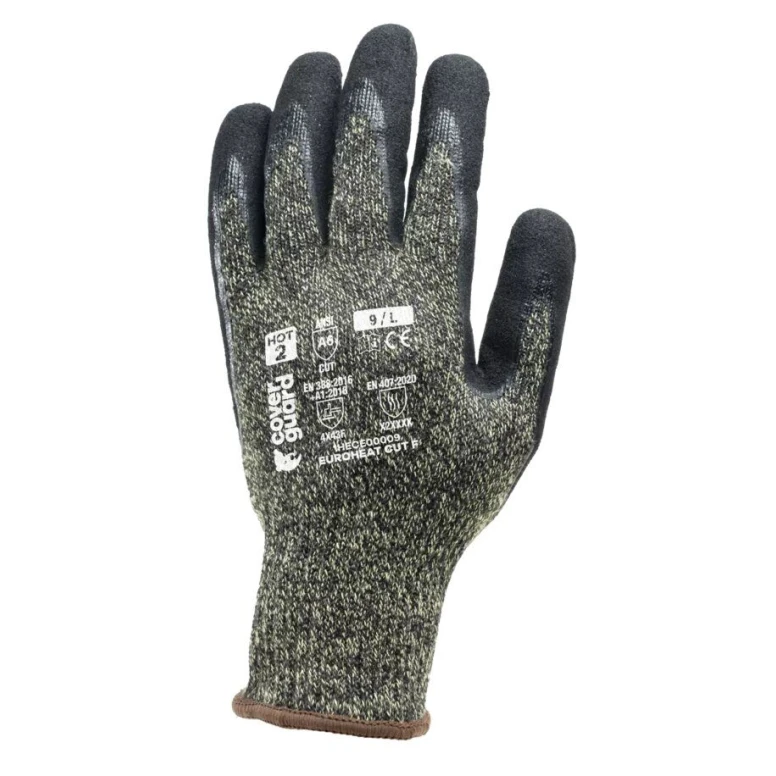 10 Pares - Guantes de Trabajo Coverguard de Nitrilo Euroheat 1HECE00 Anti-corte