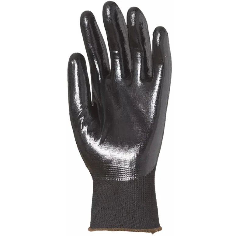 12 Pares - Guantes de Trabajo Coverguard de Nitrilo Eurolite 1NIAB Riesgos Mecánicos