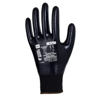 12 pares - Guantes de trabajo Coverguard de nitrilo Eurolite 1NISB00 riesgos mecánicos
