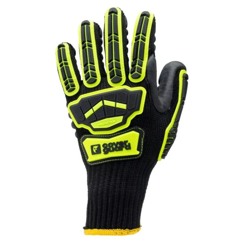 6 Pares - Guantes de Trabajo Coverguard de Látex Eurostrong 1VIBL00 Riesgos Mecánicos