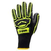 6 Pares - Guantes de Trabajo Coverguard de Látex Eurostrong 1VIBL00 Riesgos Mecánicos