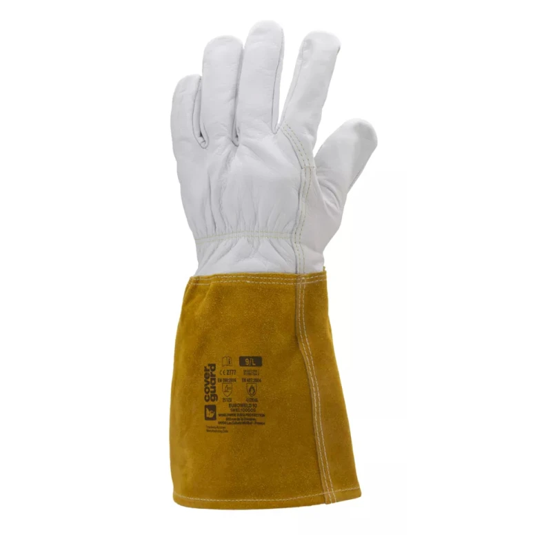 10 Pares - Guantes de Trabajo Coverguard de Cuero Euroweld 1WEL10 Soldador