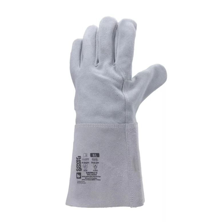 10 Pares - Guantes de trabajo Coverguard de cuero Euroweld 1WEL14 para soldador
