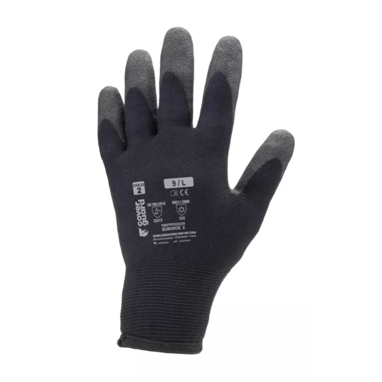 10 Pares - Guantes de trabajo Coverguard en PVC Euroice 1WIPP0 resistentes al calor