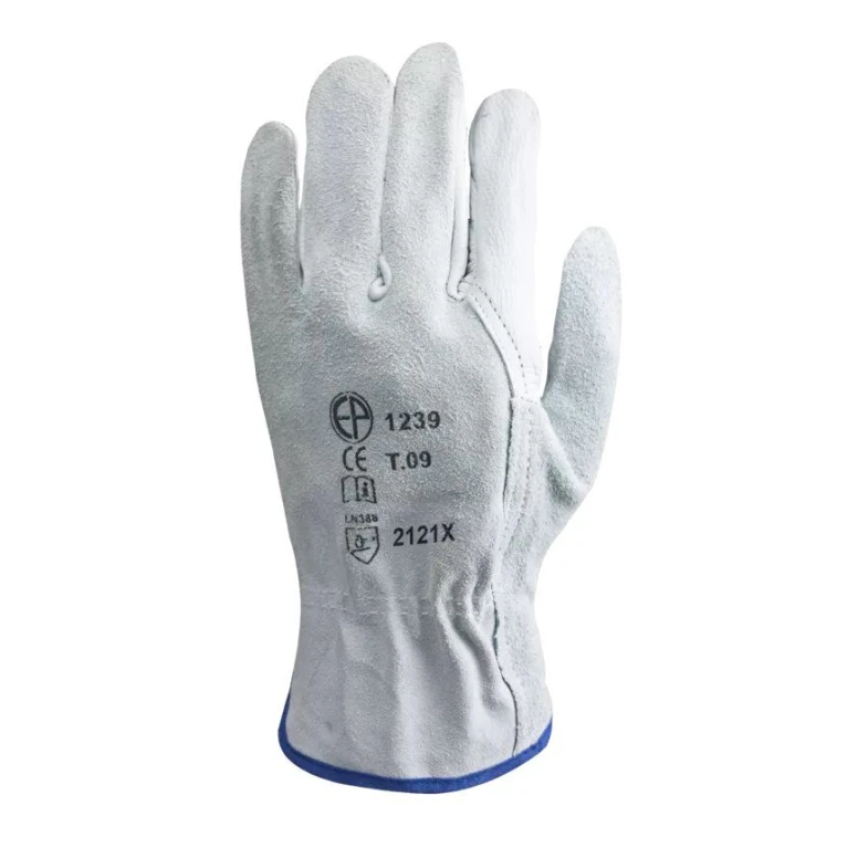 10 Pares - Guantes de trabajo Coverguard en piel Eurostrong MO1240 riesgos mecánicos