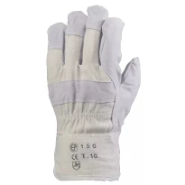 120 piezas - Guantes de trabajo Coverguard en piel Eurostrong MO150 riesgos mecánicos