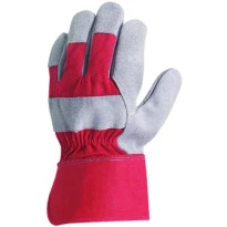 12 Pares - Guantes de trabajo Coverguard en piel Eurostrong MO152 riesgos mecánicos