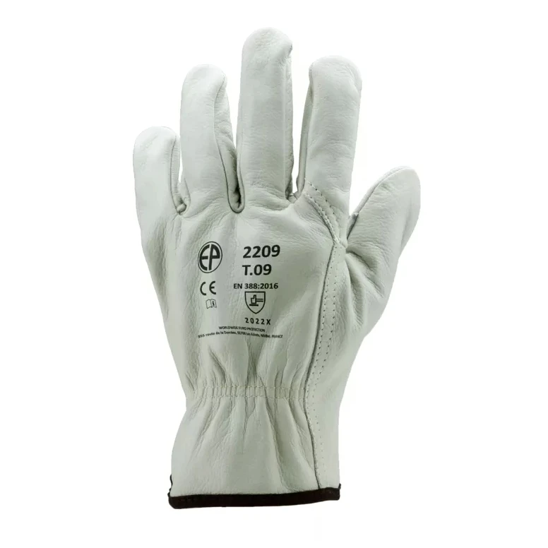 12 pares - Guantes de trabajo Coverguard de cuero Eurostrong MO2210 – Riesgos mecánicos