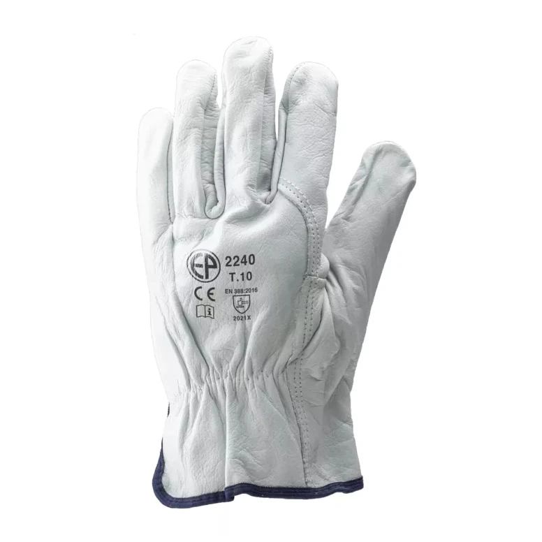 10 pares - Guantes de trabajo Coverguard de cuero Eurostrong MO2240 – Riesgos mecánicos