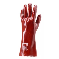 10 Pares - Guantes de Trabajo Coverguard en PVC Eurochem MO3636 Riesgo Químico