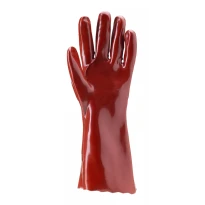 10 Pares - Guantes de Trabajo Coverguard en PVC Eurochem MO3636 Riesgo Químico 2