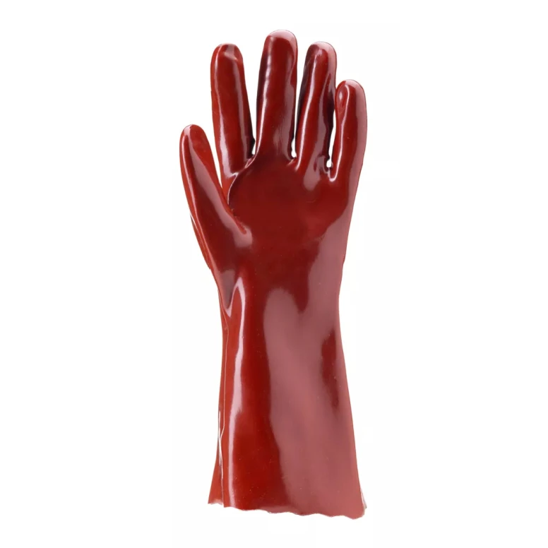 10 Pares - Guantes de Trabajo Coverguard en PVC Eurochem MO3636 Riesgo Químico