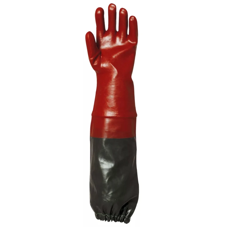 6 Pares - Guantes de Trabajo Coverguard en PVC Eurochem MO3669 Riesgo Químico