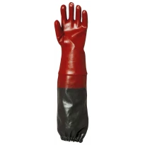 6 Pares - Guantes de Trabajo Coverguard en PVC Eurochem MO3669 Riesgo Químico