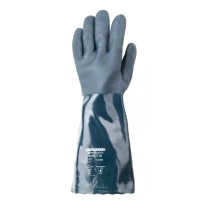 10 Pares - Guantes de Trabajo Coverguard en PVC Eurochem MO3740 Riesgo Químico