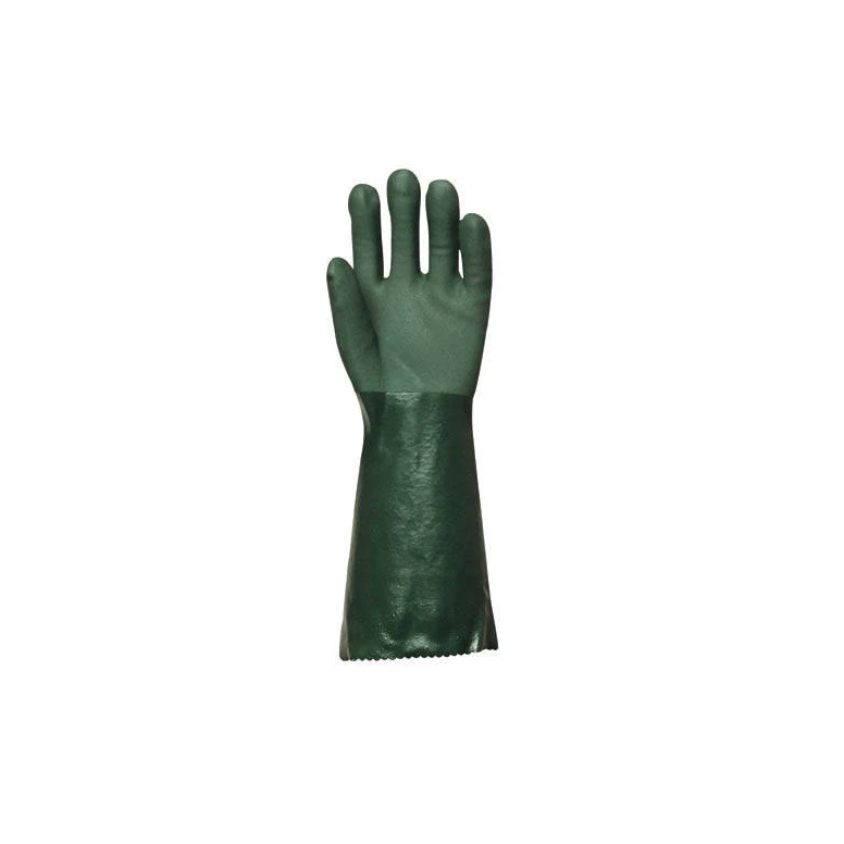 10 Pares - Guantes de Trabajo Coverguard en PVC Eurochem MO3740 Riesgo Químico