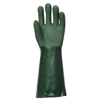 10 Pares - Guantes de Trabajo Coverguard en PVC Eurochem MO3740 Riesgo Químico