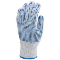 12 Pares - Guantes de Trabajo Coverguard en Algodón Eurostrong MO4350 Riesgos Mecánicos