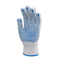 12 Pares - Guantes de Trabajo Coverguard en Algodón Eurostrong MO4350 Riesgos Mecánicos 2
