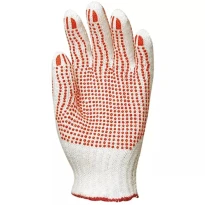 12 Pares - Guantes de Trabajo Coverguard en Algodón Eurostrong MO4350 Riesgos Mecánicos