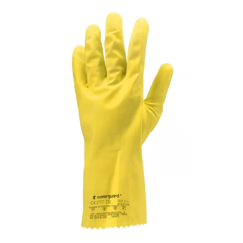 10 Pares - Guantes de Trabajo Coverguard en Látex Eurodip MO5030 Riesgo Químico