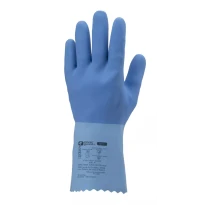 12 pares - Guantes de trabajo Coverguard de látex Eurodip MO5220 riesgo químico