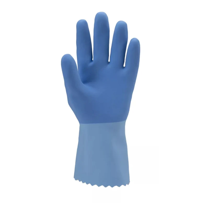12 pares - Guantes de trabajo Coverguard de látex Eurodip MO5220 riesgo químico