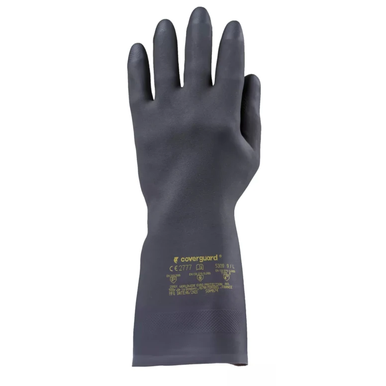 10 pares - Guantes de trabajo Coverguard de neopreno Eurochem MO5310 riesgo químico