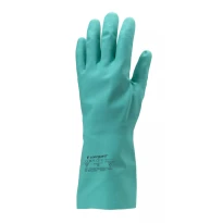 10 pares - Guantes de trabajo Coverguard de nitrilo Eurochem MO5520 riesgo químico