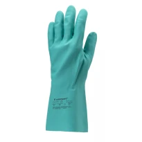 10 pares - Guantes de trabajo Coverguard de nitrilo Eurochem MO5530 riesgo químico