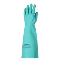 6 pares - Guantes de trabajo Coverguard de nitrilo Eurochem MO5540 riesgo químico