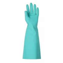6 pares - Guantes de trabajo Coverguard de nitrilo Eurochem MO5540 riesgo químico 2