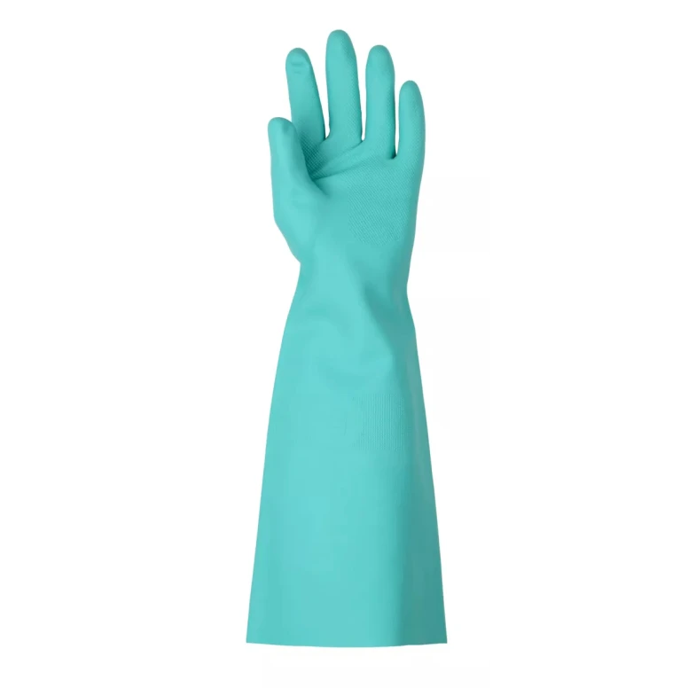 6 pares - Guantes de trabajo Coverguard de nitrilo Eurochem MO5540 riesgo químico