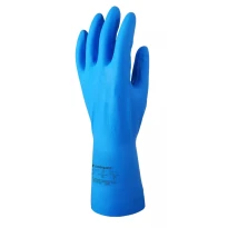 10 pares - Guantes de trabajo Coverguard de nitrilo Eurochem MO5560 riesgo químico