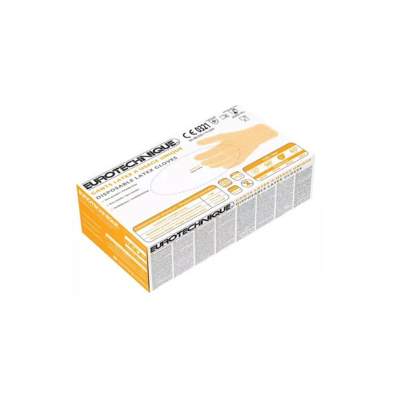 10 paquetes - Guantes de trabajo Coverguard de látex Euro-one MO5820 desechables (100 piezas)