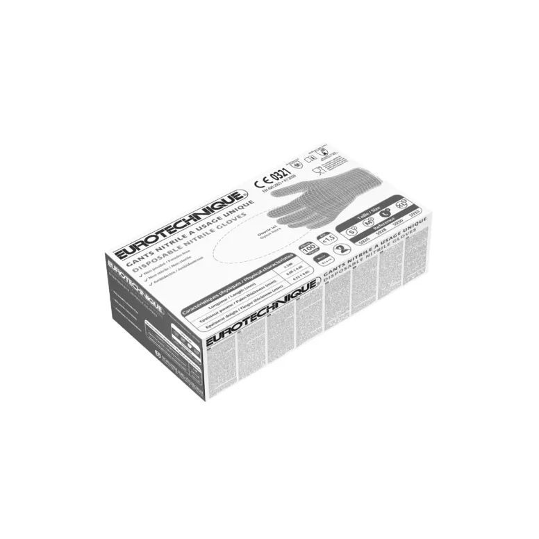 10 paquetes - Guantes de trabajo Coverguard de nitrilo Euro-one MO5930 desechables (100 piezas)