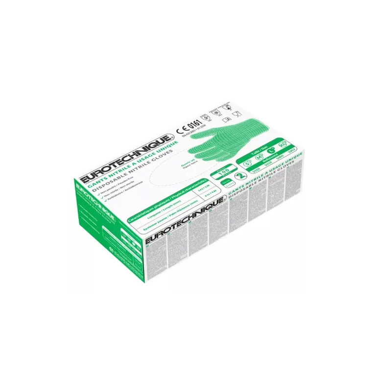 10 paquetes - Guantes de trabajo Coverguard de nitrilo Euro-one MO5960 desechables (100 piezas)